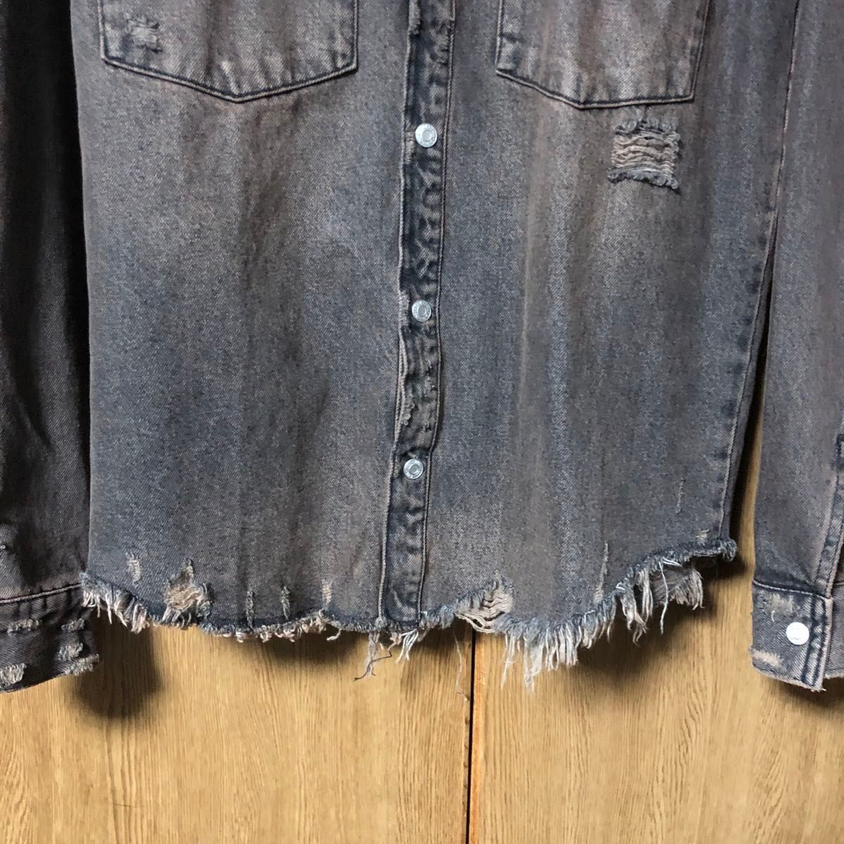 4/9 値下げ【ZARA 】オーバーダイ デニムシャツジャケット 4/9 値下げ【ZARA 】オーバーダイ デニムシャツジャケット