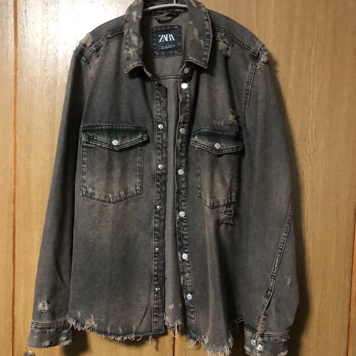 4/9 値下げ【ZARA 】オーバーダイ デニムシャツジャケット 4/9 値下げ【ZARA 】オーバーダイ デニムシャツジャケット