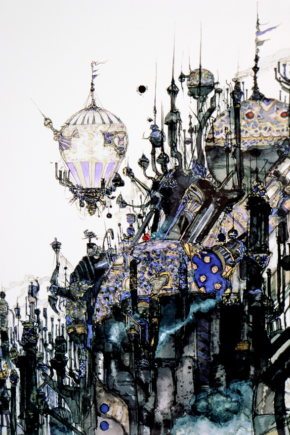 ○人気!○レア○天野喜孝○オーダー版画 街○FF6○状態良好 ○人気!○レア○天野喜孝○オーダー版画 街○FF6○状態良好