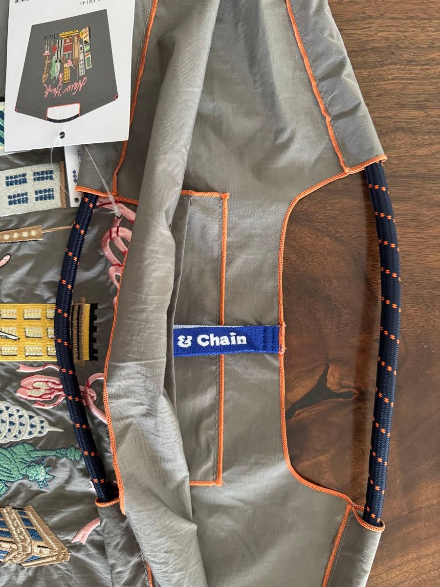ボールアンドチェーン Chacott ニューヨーク柄 エコバッグ L ボールアンドチェーン Chacott ニューヨーク柄 エコバッグ L