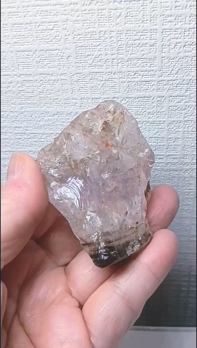 希少☆インド/マニカラン/パールバティ産 ヒマラヤ水晶 原石 磨き 約91g
