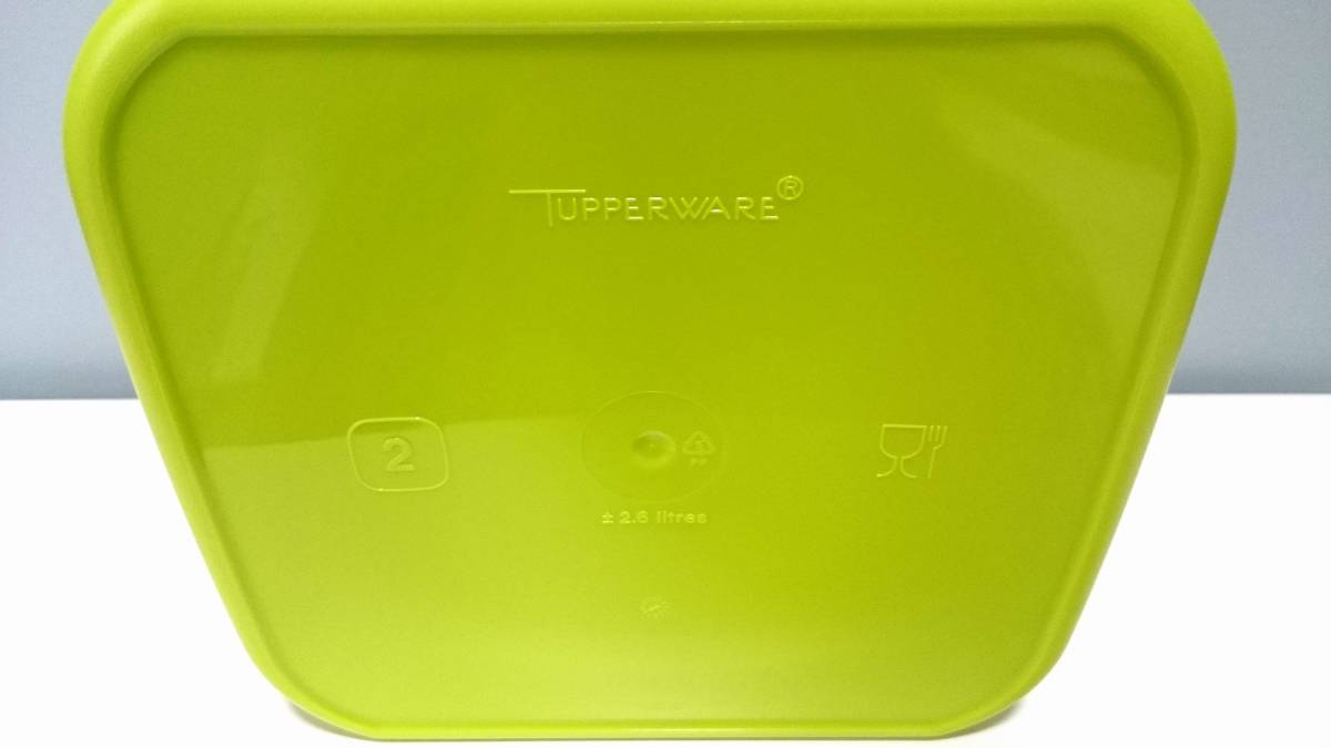 Tupperware シンプルボックス#2 黄緑 タッパーウェア_画像5