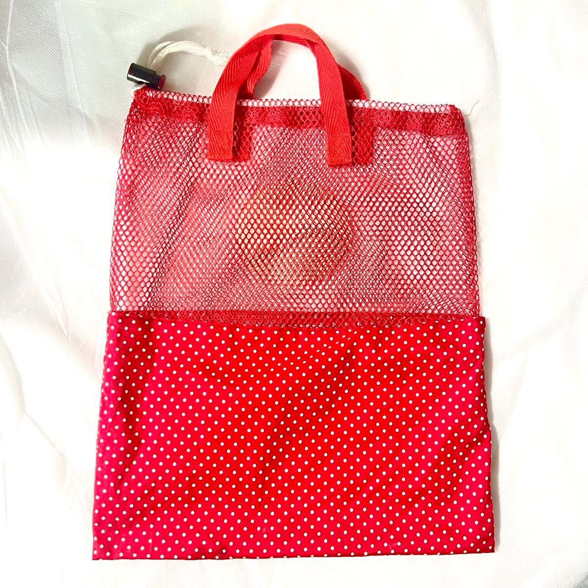 2008年製】HellojKitty ハローキティ メッシュバッグ 赤 水玉 2008年製】HellojKitty ハローキティ メッシュバッグ 赤 水玉