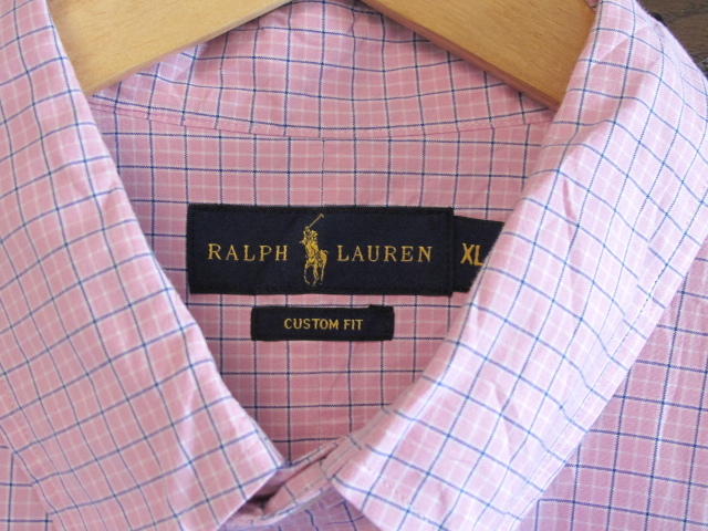 ◎ 美品　RALPH LAUREN ラルフ 長袖ボタンダウンシャツ B.Dチェックシャツ ワンポイント (XL) USA直輸入　ビッグサイズ_画像8