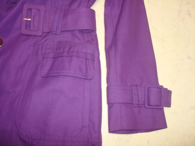 ■美品 バナナリパブリック ギャップ BANANAREPUBLIC GAP 紫 コート ジャケット ブルゾン ブレザー トレンチコート 小さいサイズ 05号 XS_画像6