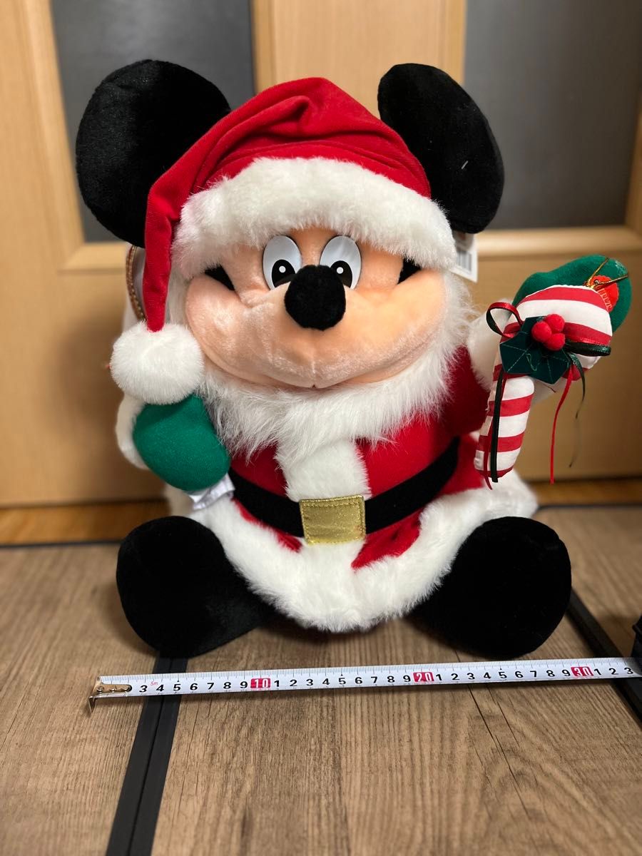 未使用 X'mas ミッキーマウス サンタ ぬいぐるみ 高さ約40cm 光 未使用 X'mas ミッキーマウス サンタ ぬいぐるみ 高さ約40cm 光