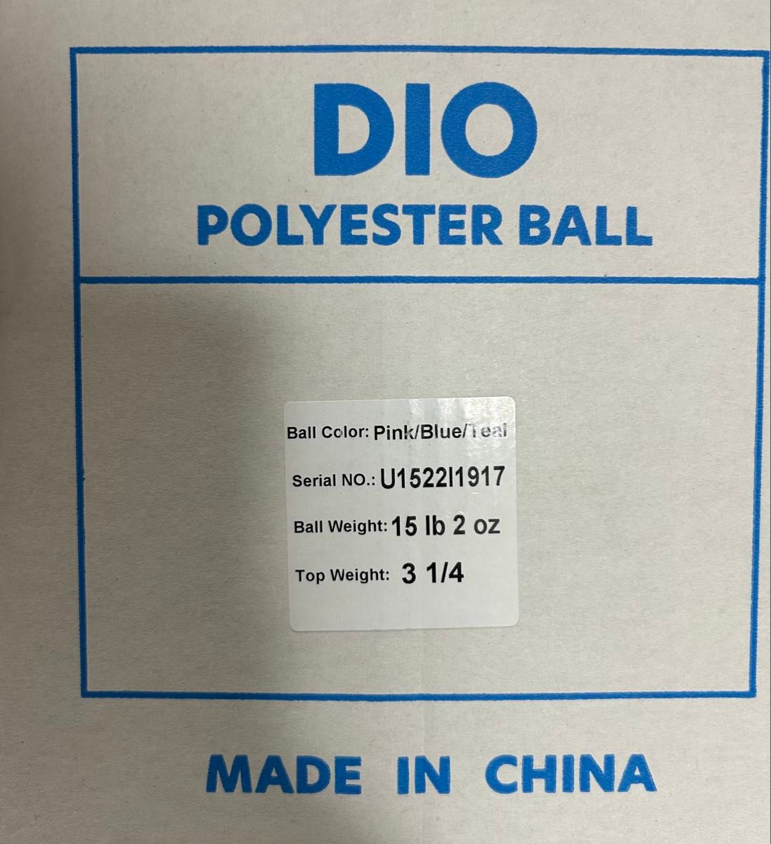 新品未使用 ディオ DIO ボウリングボール 15ポンド サンブリッジ 新品未使用 ディオ DIO ボウリングボール 15ポンド サンブリッジ