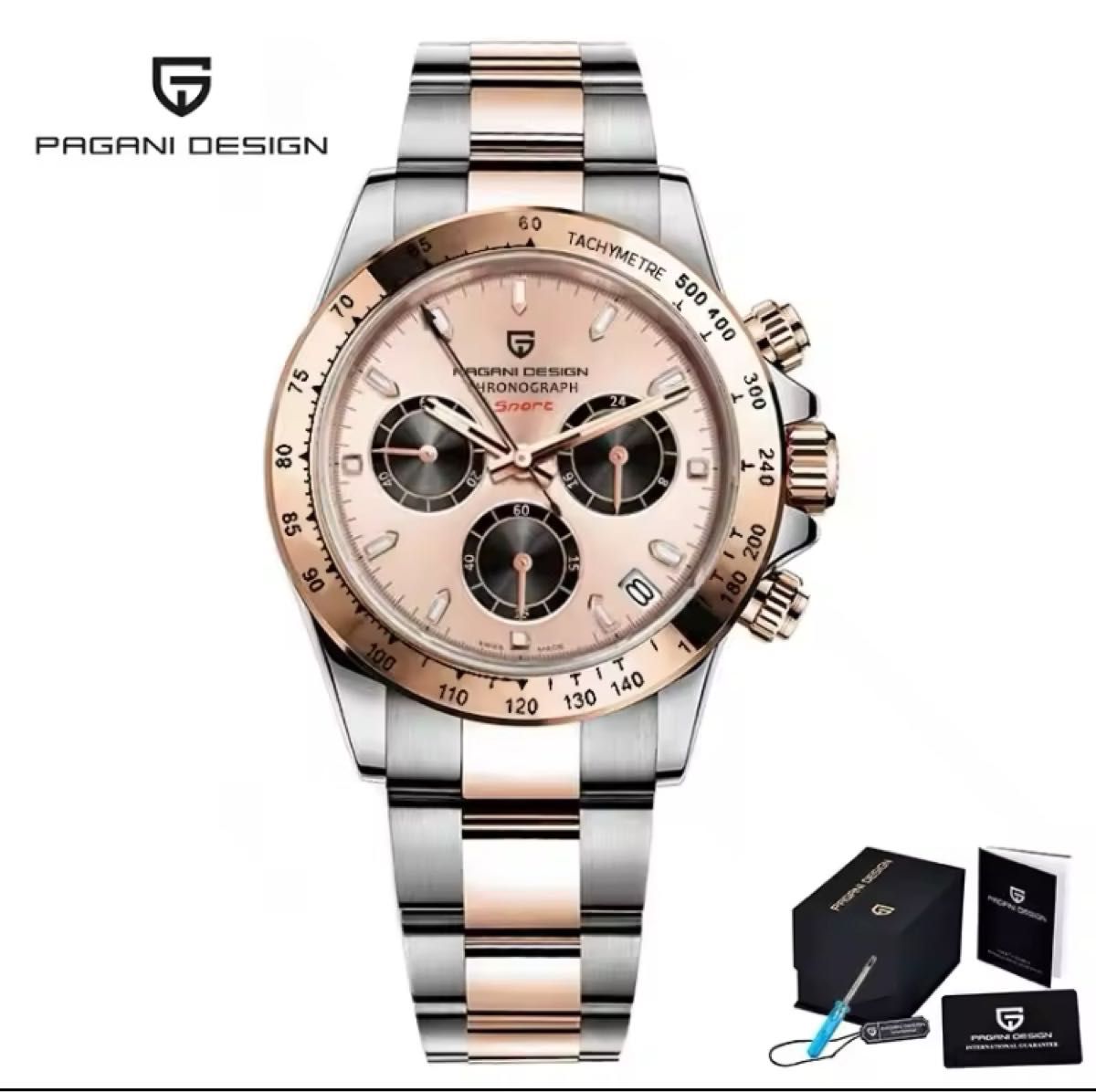 【新品】pagani design パガーニデザイン メンズクォーツ 腕時計 防水 クロノグラフ ローズゴールド seiko 【新品】pagani design パガーニデザイン メンズクォーツ 腕時計 防水 クロノグラフ ローズゴールド seiko