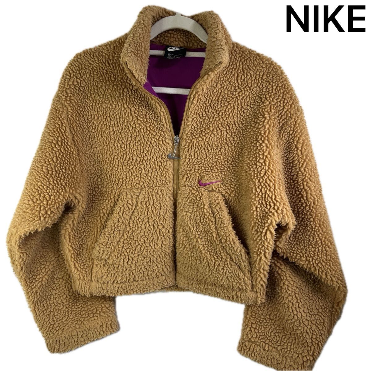 NIKE ナイキ ボアジャケット ボアブルゾン アウター ロゴ刺繍 NIKE ナイキ ボアジャケット ボアブルゾン アウター ロゴ刺繍