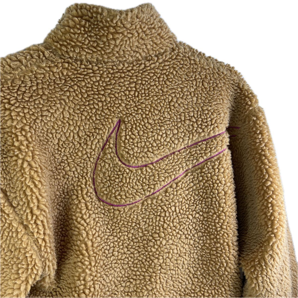 NIKE ナイキ ボアジャケット ボアブルゾン アウター ロゴ刺繍 NIKE ナイキ ボアジャケット ボアブルゾン アウター ロゴ刺繍