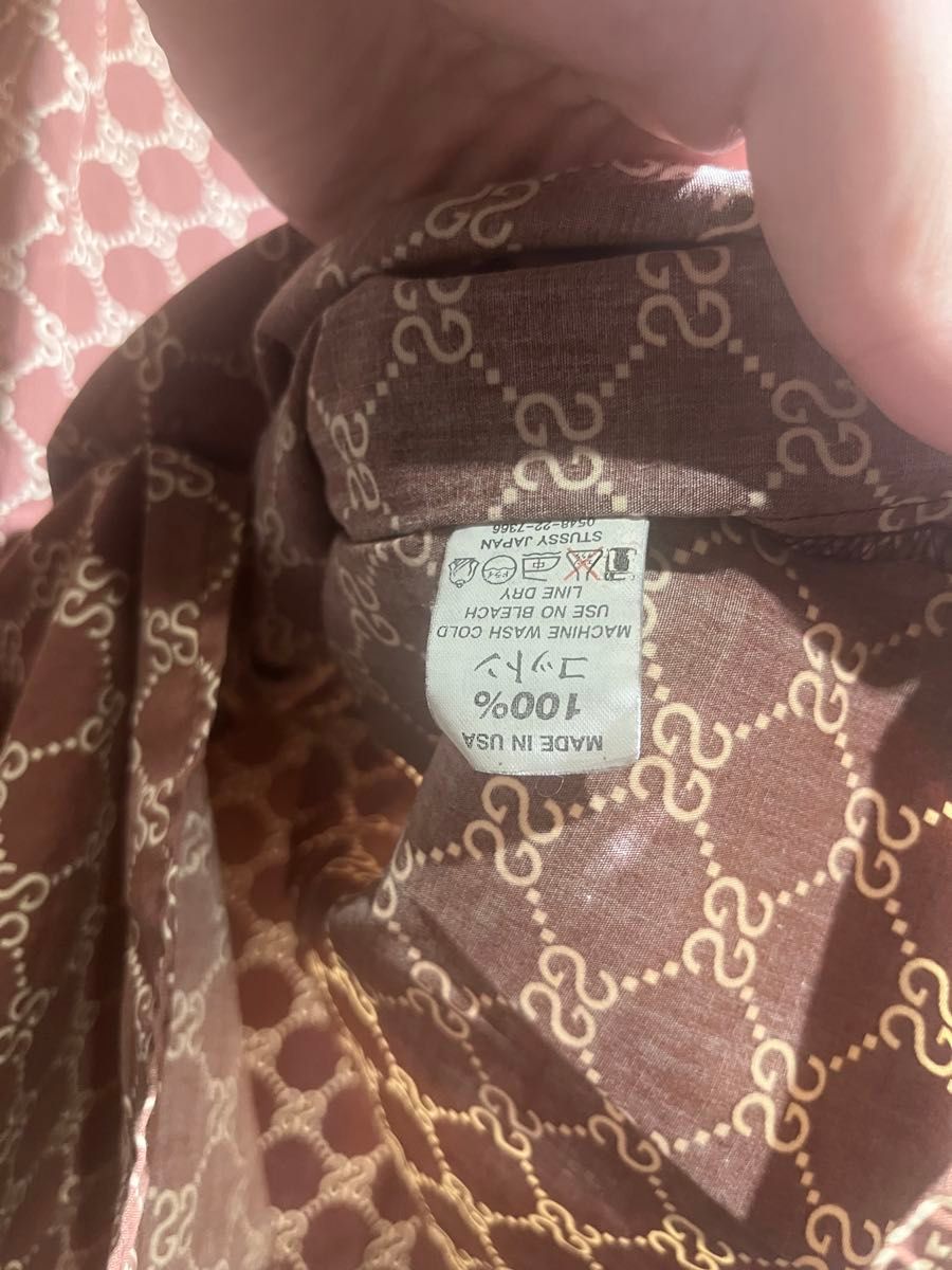 90s stussy old 長袖シャツ 総柄 長袖 シャツ モノグラム GUCCI