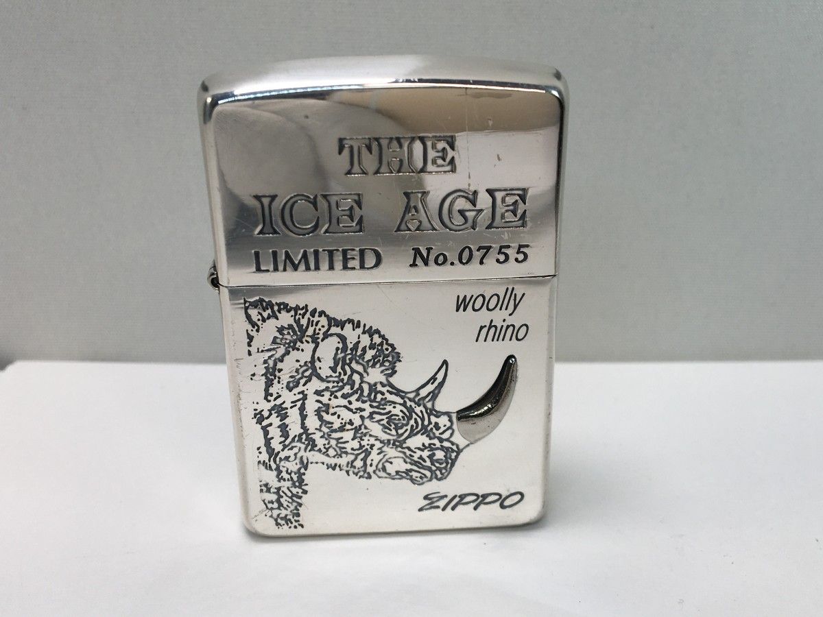 幻級希少レア ZIPPO ジッポー THE ICE AGE 毛深サイ 限定品 角銀 幻級希少レア ZIPPO ジッポー THE ICE AGE 毛深サイ 限定品 角銀