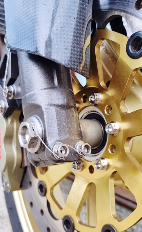 119-J-1* Honda RVF400R NC35 titanium сплав передний мост RVF750R VF750 CBR1100XX CBR900 GL1500 PC800 сменный titanium болт 