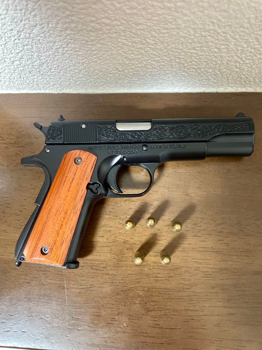 1/2ガバメントm1911ミニチュア 排莢式 金属製モデルガン 彫刻 1/2ガバメントm1911ミニチュア 排莢式 金属製モデルガン 彫刻