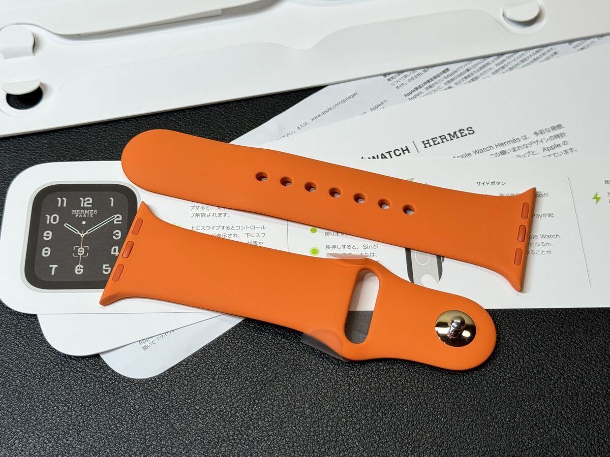 未使用】Apple とえ Watch HERMES オレンジスポーツバンド
