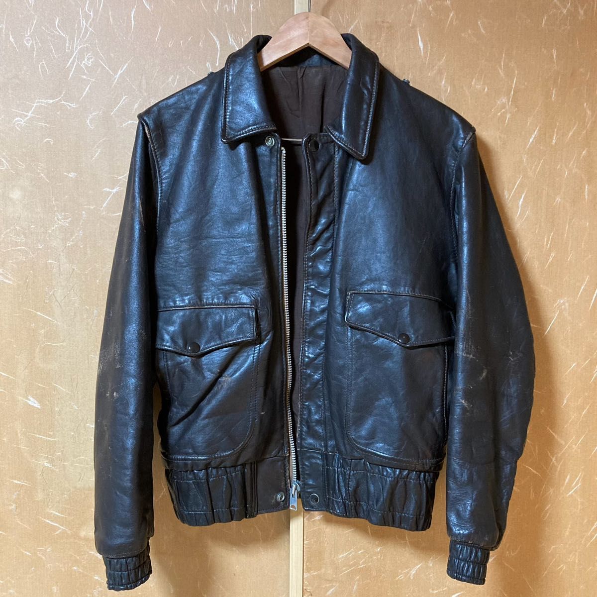 60s USA製 A-2 レザージャケット UNKNOWN タロン 茶 M|Yahoo 60s USA製 A-2 レザージャケット UNKNOWN タロン 茶 M|Yahoo