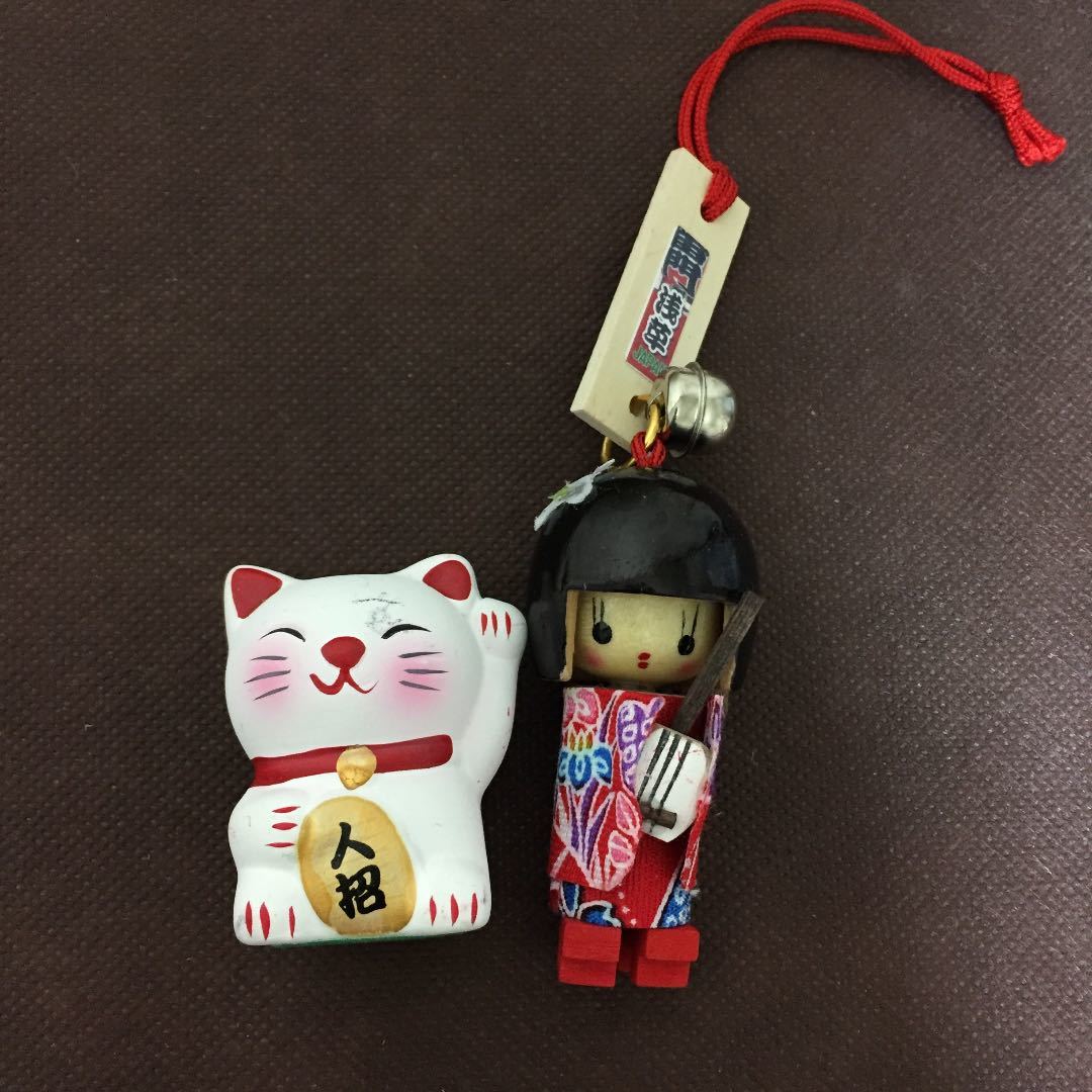 東京浅草土産 招き猫 日本土産 キーホルダー_画像1
