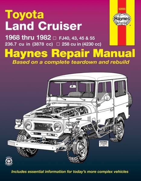  service book maintenance repair manual TOYOTA Toyota Land Cruiser FJ40FJ43 FJ45 FJ55 1968 1982 Land Cruiser Land Cruiser 40 repair ^.