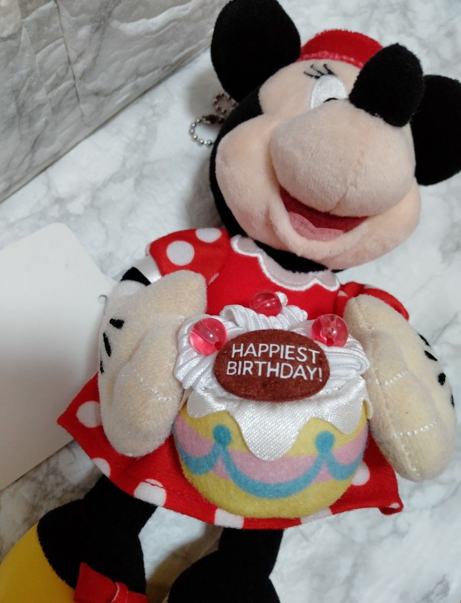 未使用難あり】ディズニー ミニー ぬいぐるみバッジ バースデー 未使用難あり】ディズニー ミニー ぬいぐるみバッジ バースデー
