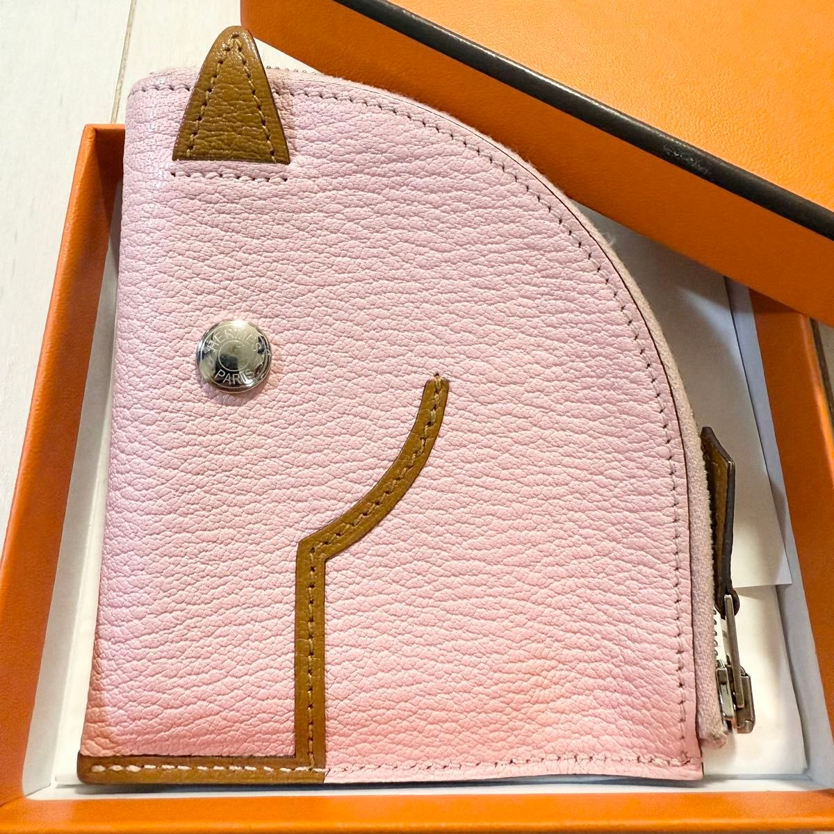 【美品】HERMES エルメス パドックコインケース　小銭入れ コインケース カードケース　ミニ財布　正規品　モーヴシルヴェストル