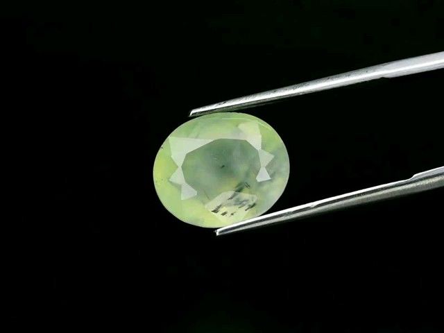 No.191 プレナイト 約6.82ct 約13mm×11mm アフリカ産