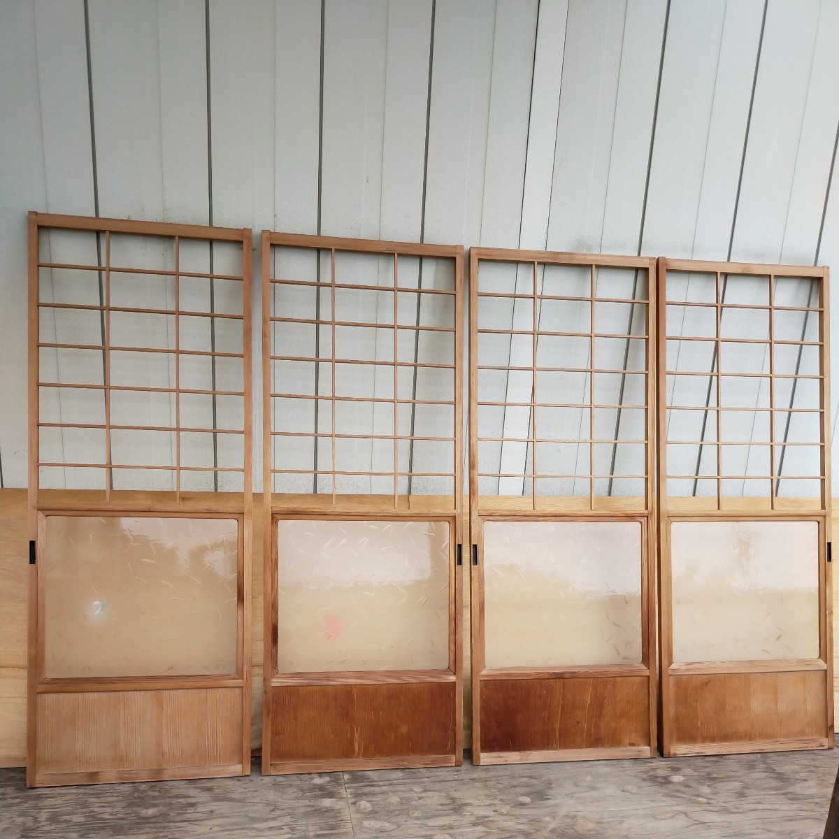 木製建具4本で1セット 障子 引戸 リフォーム 内装 建築 大工 木製建具4本で1セット 障子 引戸 リフォーム 内装 建築 大工