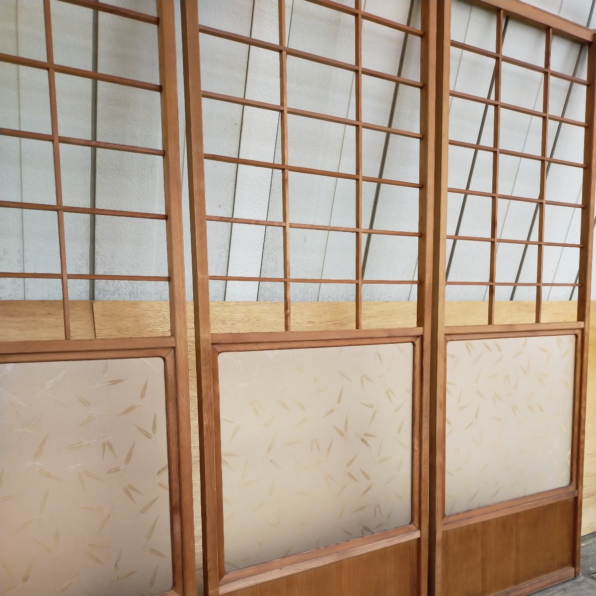 木製建具4本で1セット 障子 引戸 リフォーム 内装 建築 大工 木製建具4本で1セット 障子 引戸 リフォーム 内装 建築 大工