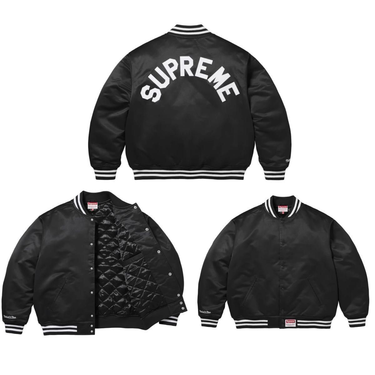 新品 未使用 supreme Mitchell & Ness Satin Varsity Jacket 新品 未使用 supreme Mitchell & Ness Satin Varsity Jacket