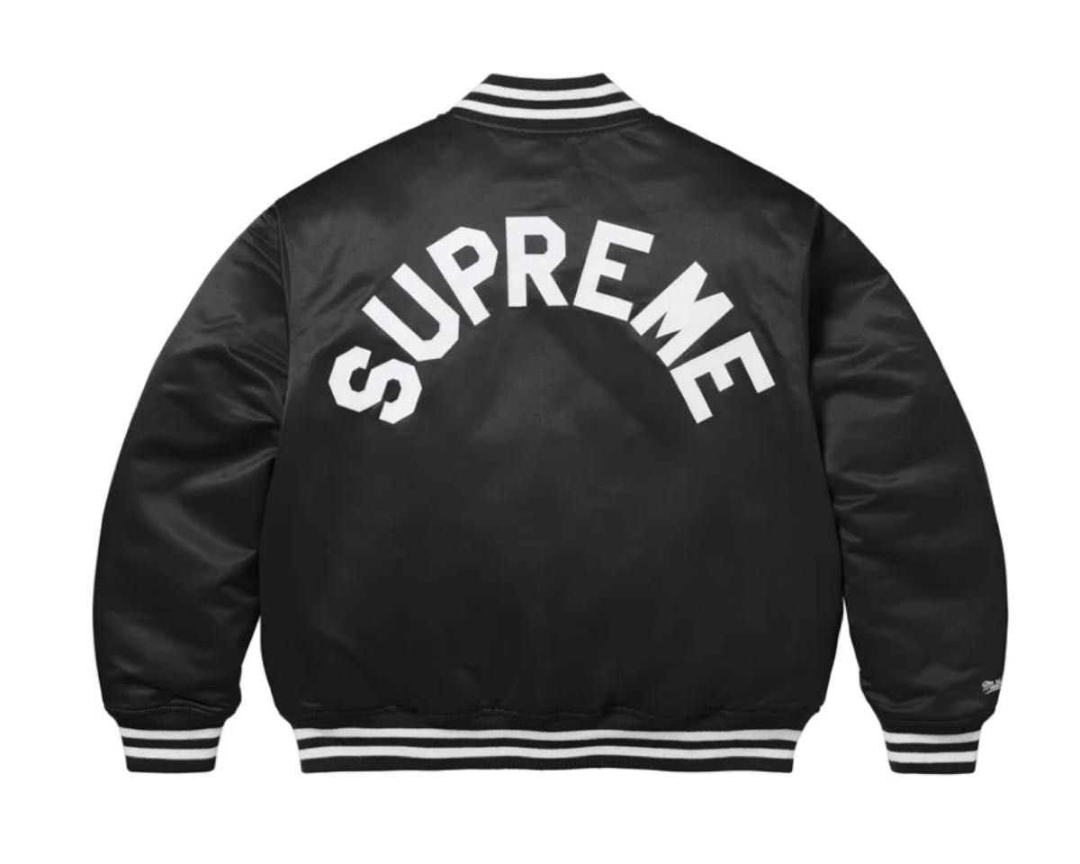 新品 未使用 supreme Mitchell & Ness Satin Varsity Jacket 新品 未使用 supreme Mitchell & Ness Satin Varsity Jacket
