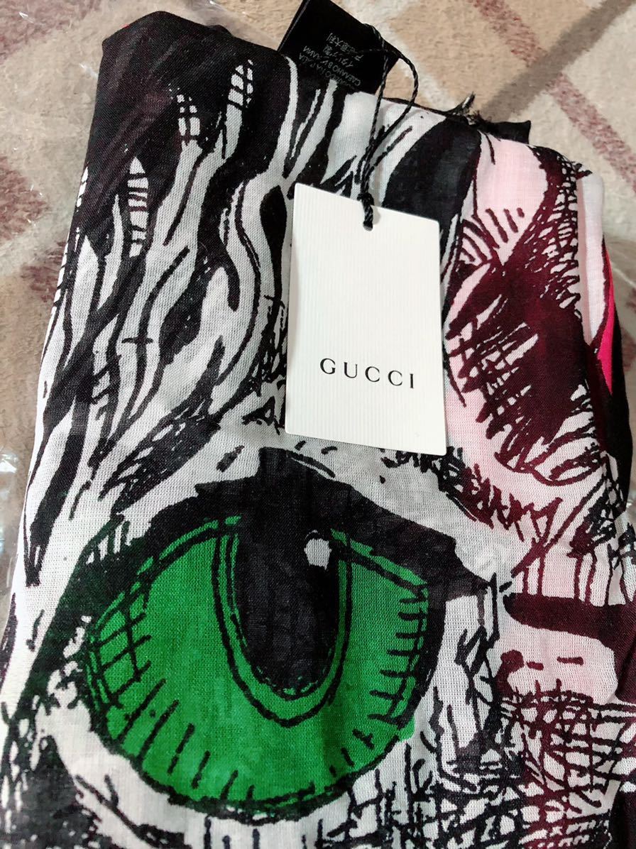 新品 GUCCI 猫 大判ストール グッチ