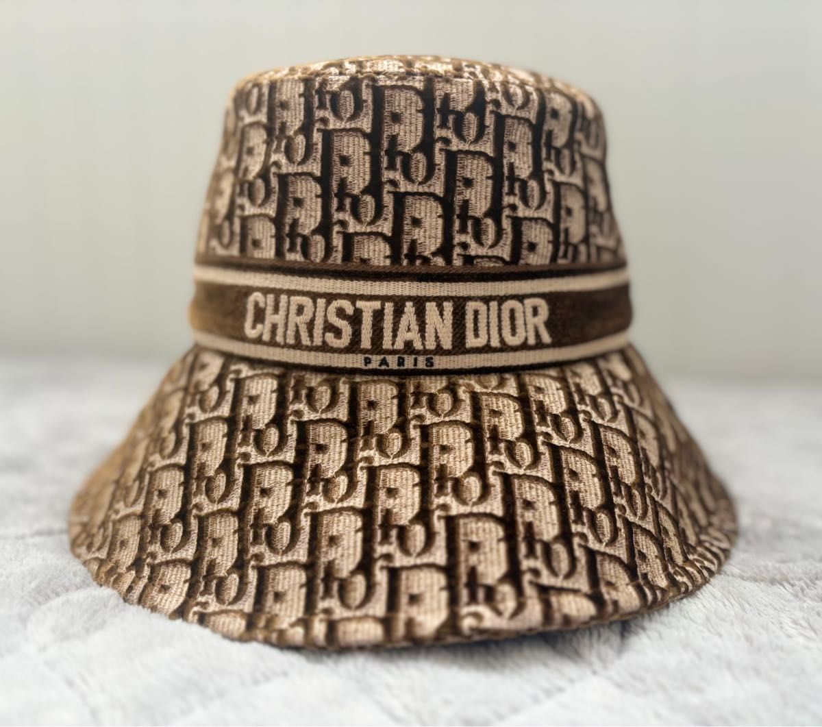 DIOR ディオール バケットハット 帽子 ロゴ 関税送料無料 DIOR/ディオール/バケットハット/フェドラ/帽子/オブリーク/茶