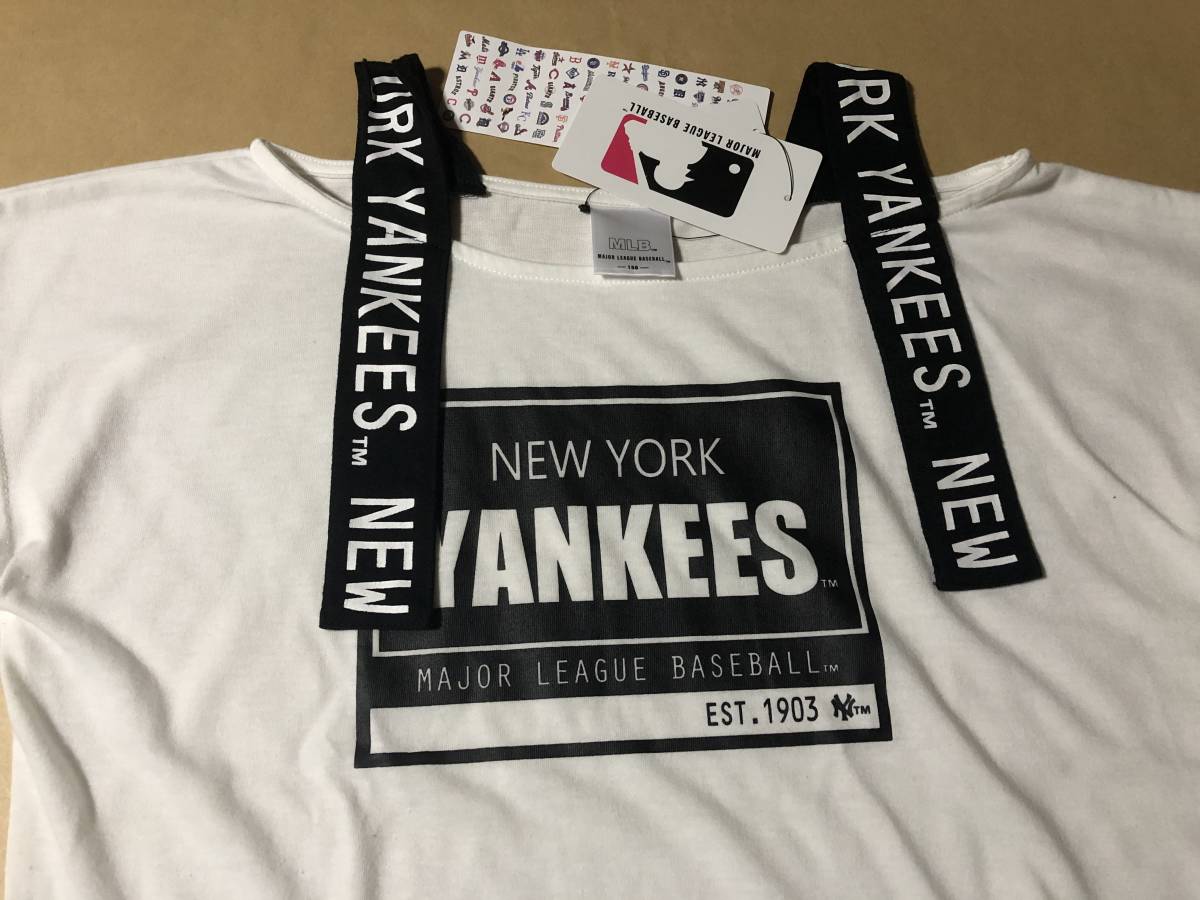 【同梱不可！】 MLB ニューヨークヤンキース 肩ベルト Tシャツ 150_画像2