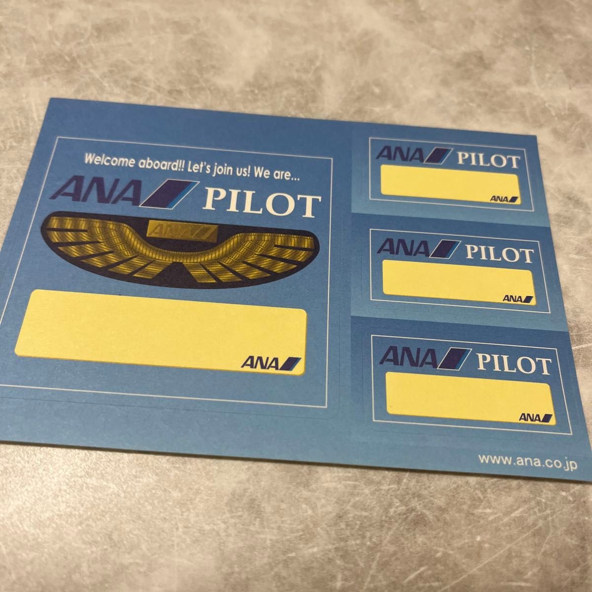 ANA 全日空ステッカーシール 非売品 4種類4枚セット|Yahoo ANA 全日空ステッカーシール 非売品 4種類4枚セット|Yahoo