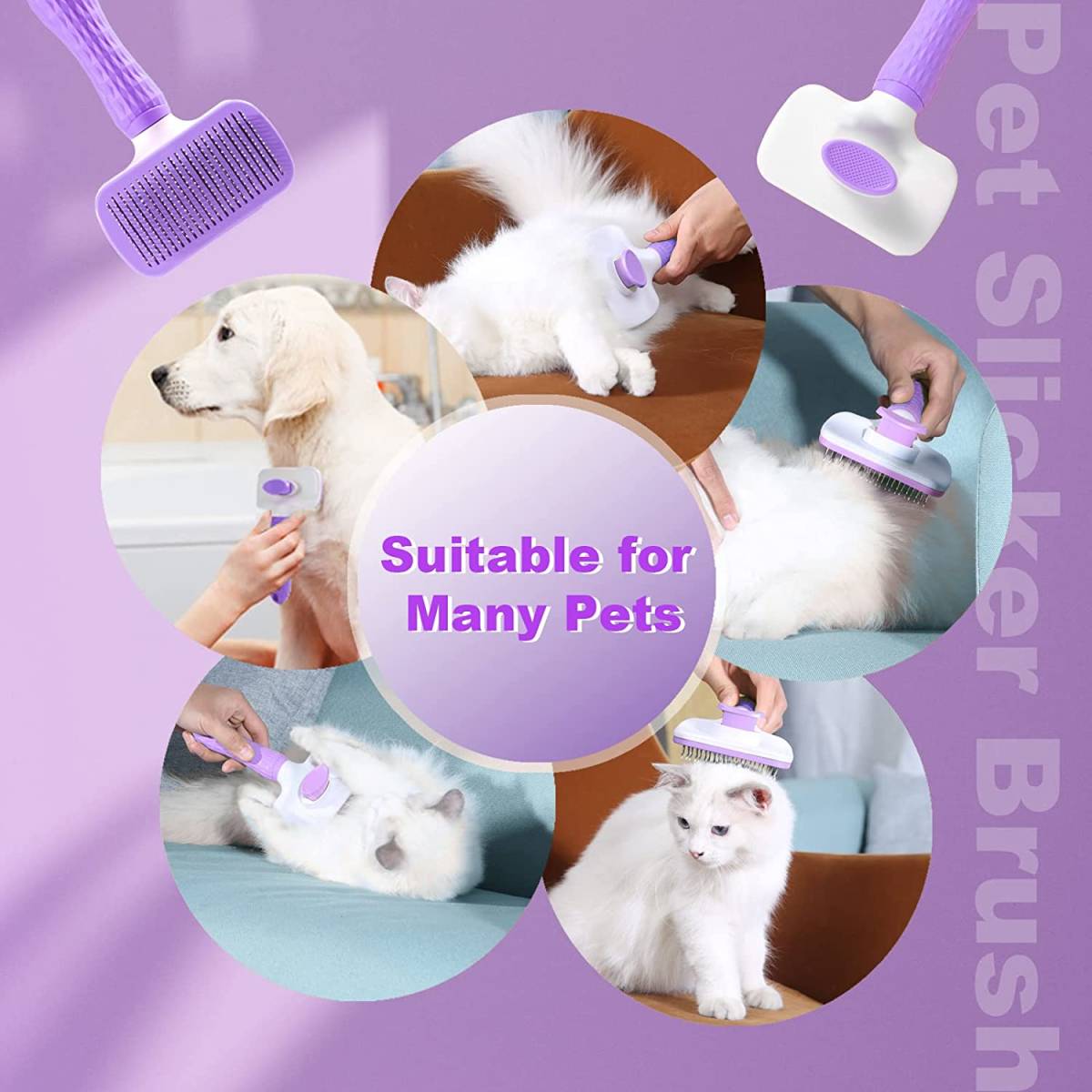  one push . coming out wool removal cat dog pet brush length wool short wool 