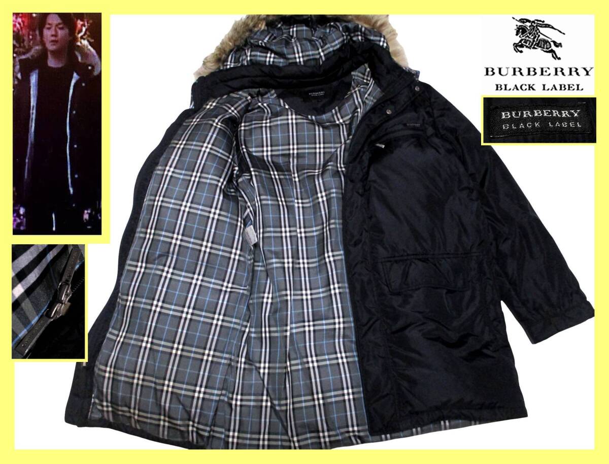 美品】BURBERRY(バーバリーブラックレーベル)☆パーカー☆黒M 美品】BURBERRY(バーバリーブラックレーベル)☆パーカー☆黒M