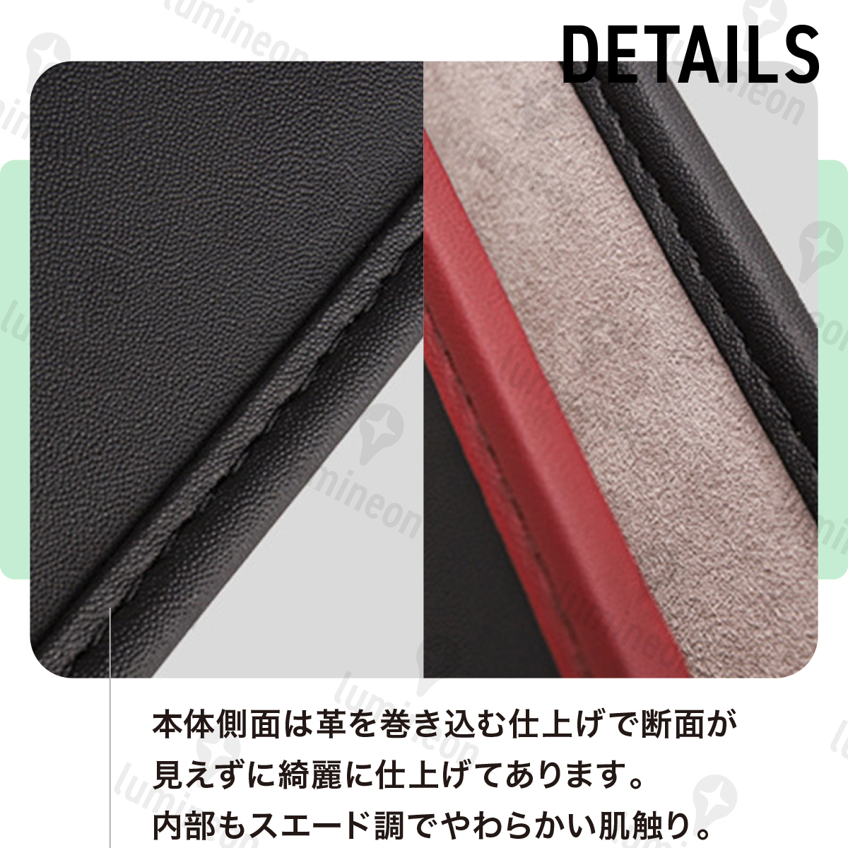 車 用 サイド ポケット 2点 セット USB穴 シート 収納 隙間 ボックス クッション 運転席 助手席 おしゃれ 荷物 小物入れ ゴミ箱 g183d 1