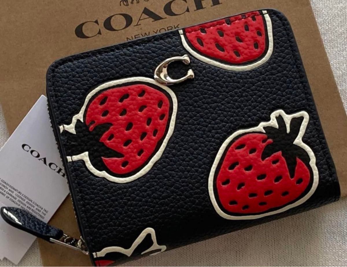 新品 COACH コーチ 二つ折り 財布 ストロベリー いちご|Yahoo 新品 COACH コーチ 二つ折り 財布 ストロベリー いちご|Yahoo