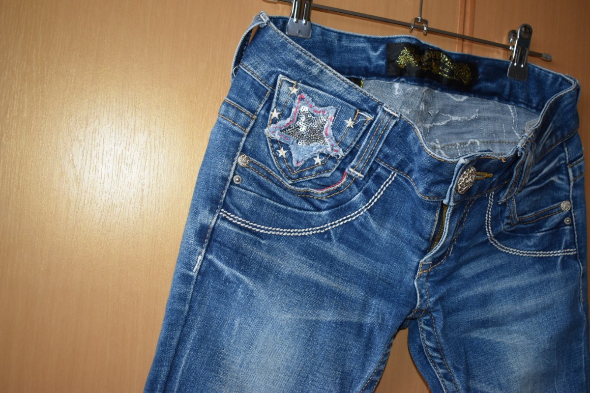 RED PEPPER 24in ﾃﾞﾆﾑﾊﾟﾝﾂ jeansﾚｯﾄﾞﾍﾟｯﾊﾟｰ