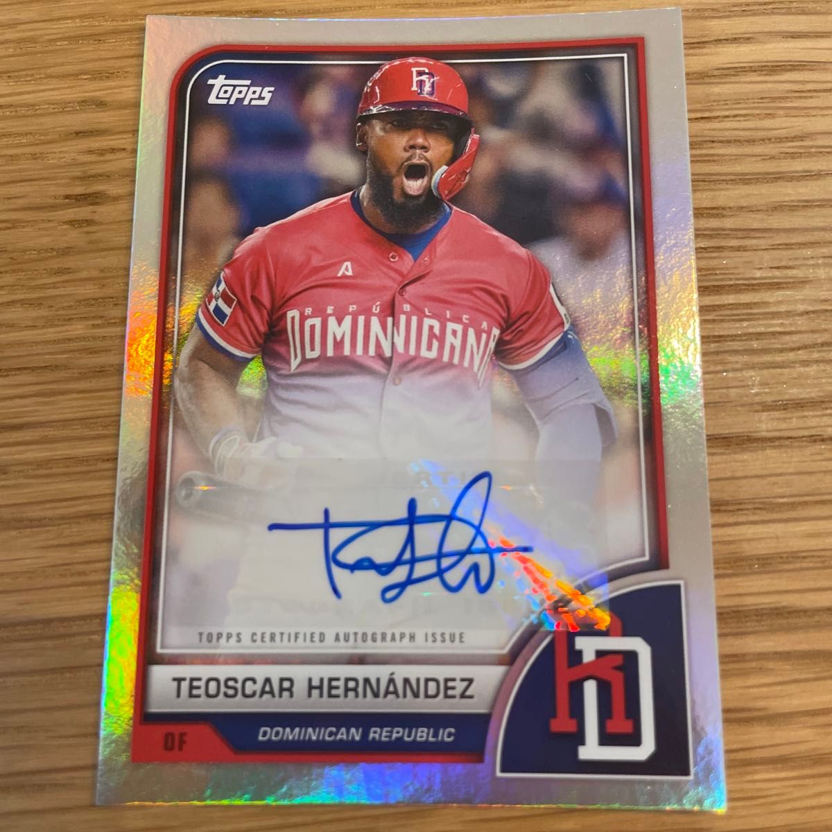 テオスカー・ヘルナンデス 直筆サインカード 2023 topps WBC テオスカー・ヘルナンデス 直筆サインカード 2023 topps WBC