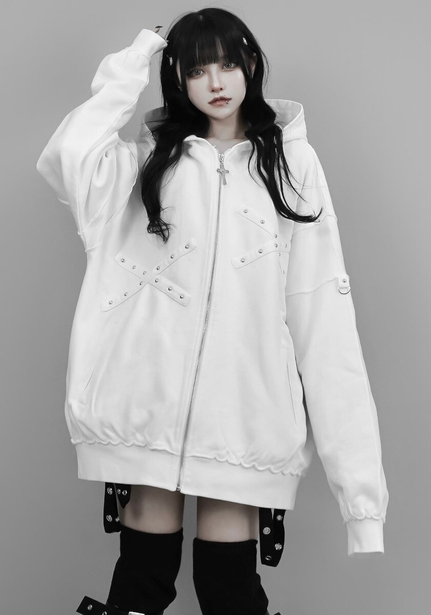 正規品 新品 Sickness パーカー【White】 白 ホワイト DimMoire 正規品 新品 Sickness パーカー【White】 白 ホワイト DimMoire