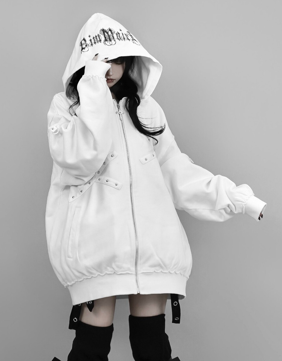 正規品 新品 Sickness パーカー【White】 白 ホワイト DimMoire 正規品 新品 Sickness パーカー【White】 白 ホワイト DimMoire