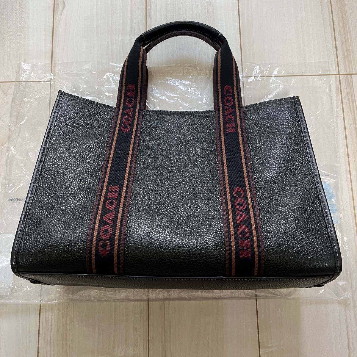 COACH コーチ スミストート ブラック トートバッグ ショルダー COACH コーチ スミストート ブラック トートバッグ ショルダー
