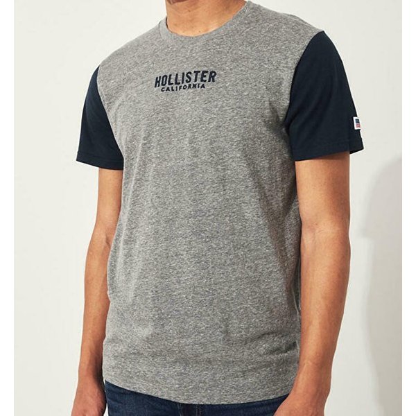 新品★正規品★Sサイズ！★ホリスターHOLLISTER★Tシャツ★未開封★グレー★刺繍ロゴ★アメリカーナ_画像1