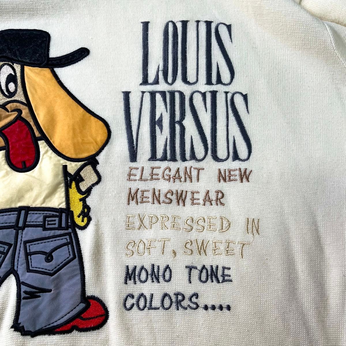 90s セーター 刺繍 両面刺繍 犬 動物 レトロ ユニセックス 90s セーター 刺繍 両面刺繍 犬 動物 レトロ ユニセックス