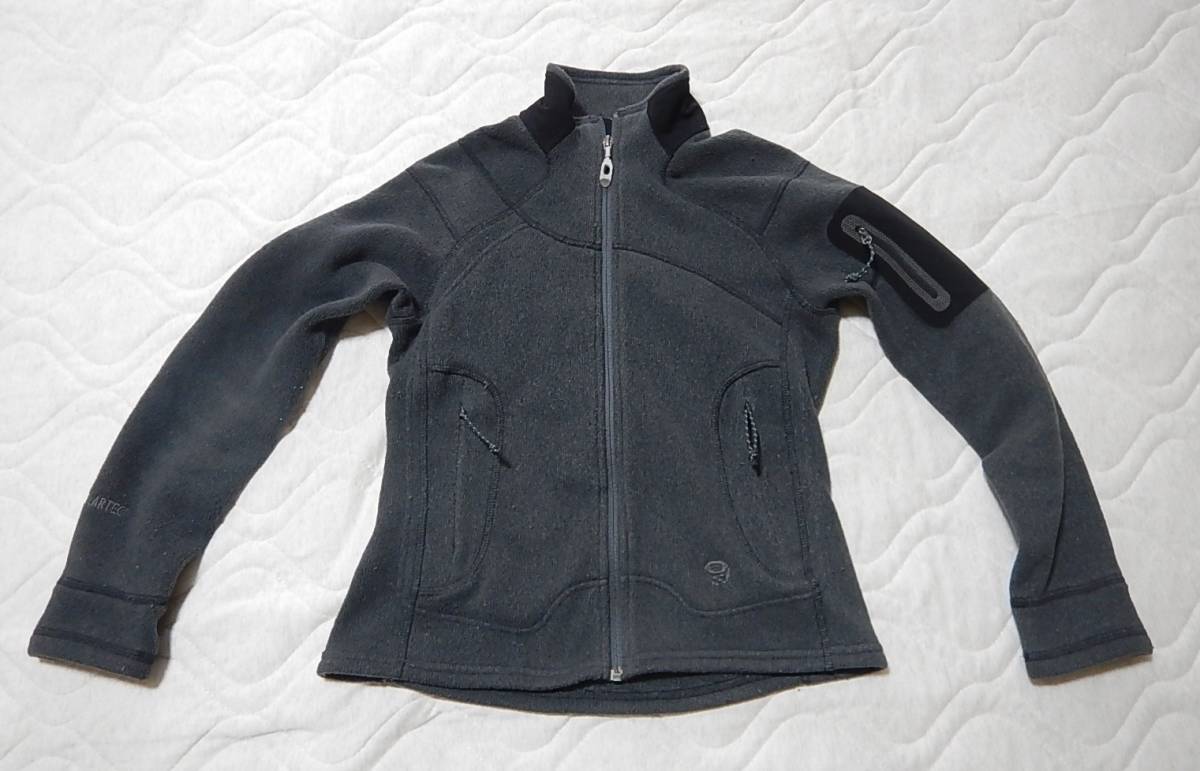 割引発見 マウンテンハードウェア　ポーラーテック　フリースジャケット　　XS レディース　濃いグレー/ブラック　送料520円　即決 ジャケット、上着