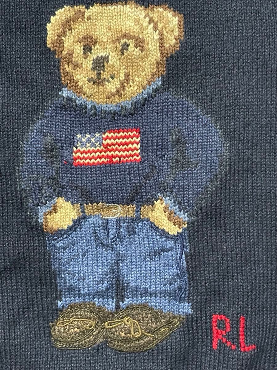 未使用】Polo by Ralph Lauren クマ刺繍セーター 未使用】Polo by Ralph Lauren クマ刺繍セーター