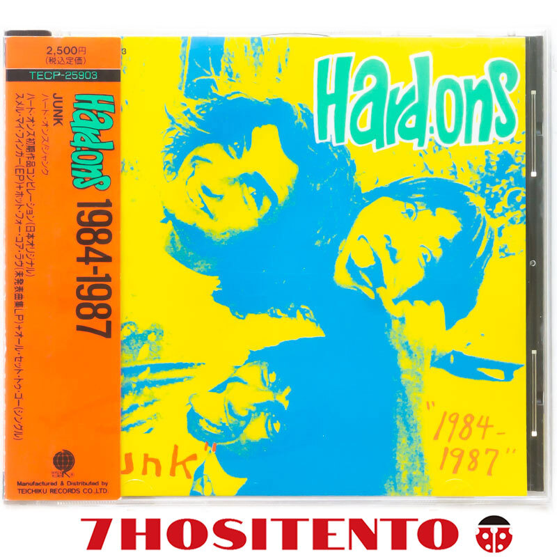 ★1stEP「Smell My Finger」,未発表曲集「Hot For Your Love, Baby」収録★国内盤廃盤/解説/ステッカー付★The Hard-Ons/Junk 1984-1987★