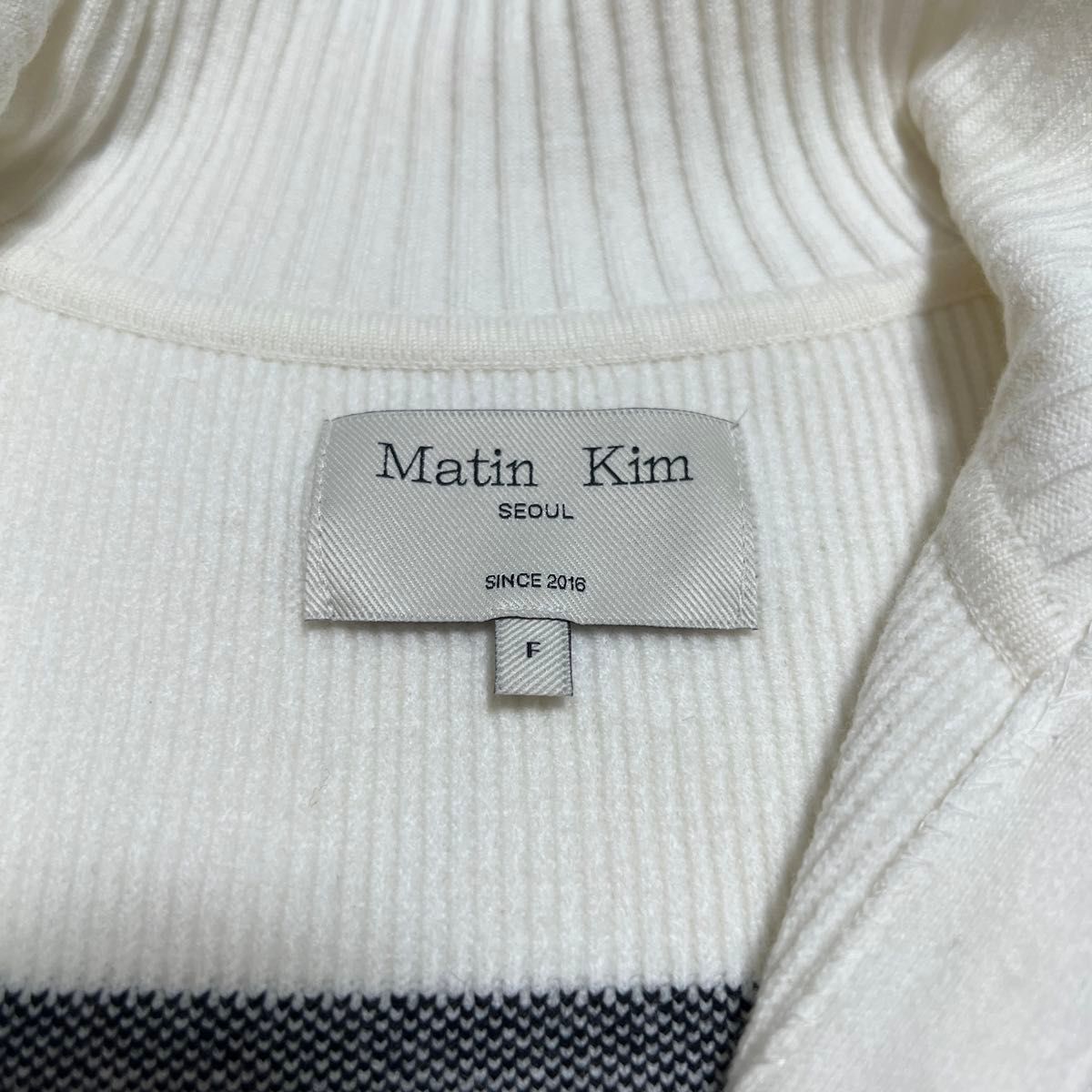 Matin Kim SPELL POINT STRIPE KNIT CARDIGAN|Yahoo!フリマ(旧 Matin Kim SPELL POINT STRIPE KNIT CARDIGAN|Yahoo!フリマ(旧
