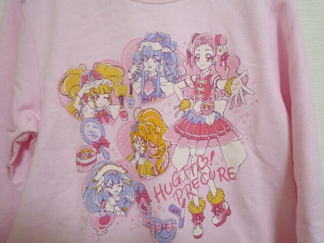 HUG..! Precure sweatshirt 120cm new goods light pink b