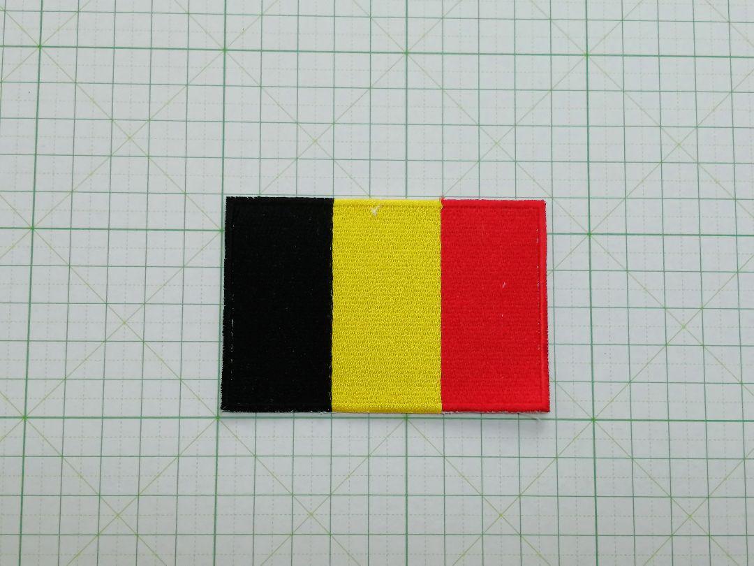 ★ ★ ベルギー 国旗 ワッペン ヨーロッパ 大型 ★ アイロン接着OK ★ アイロン接着OK_画像1